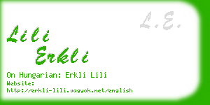 lili erkli business card